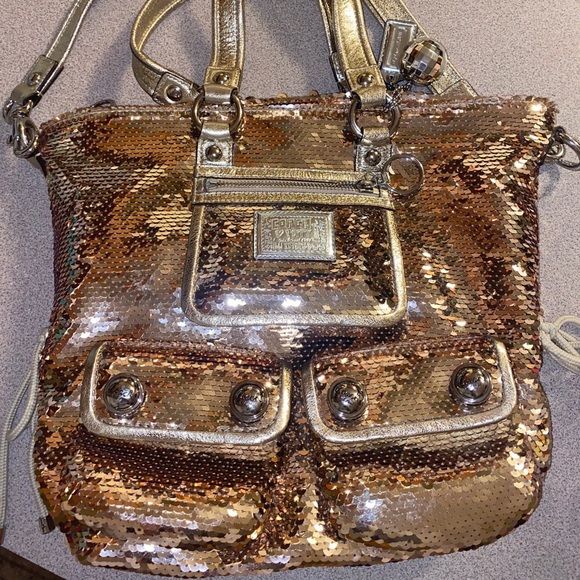 coach spotlight sequin bag